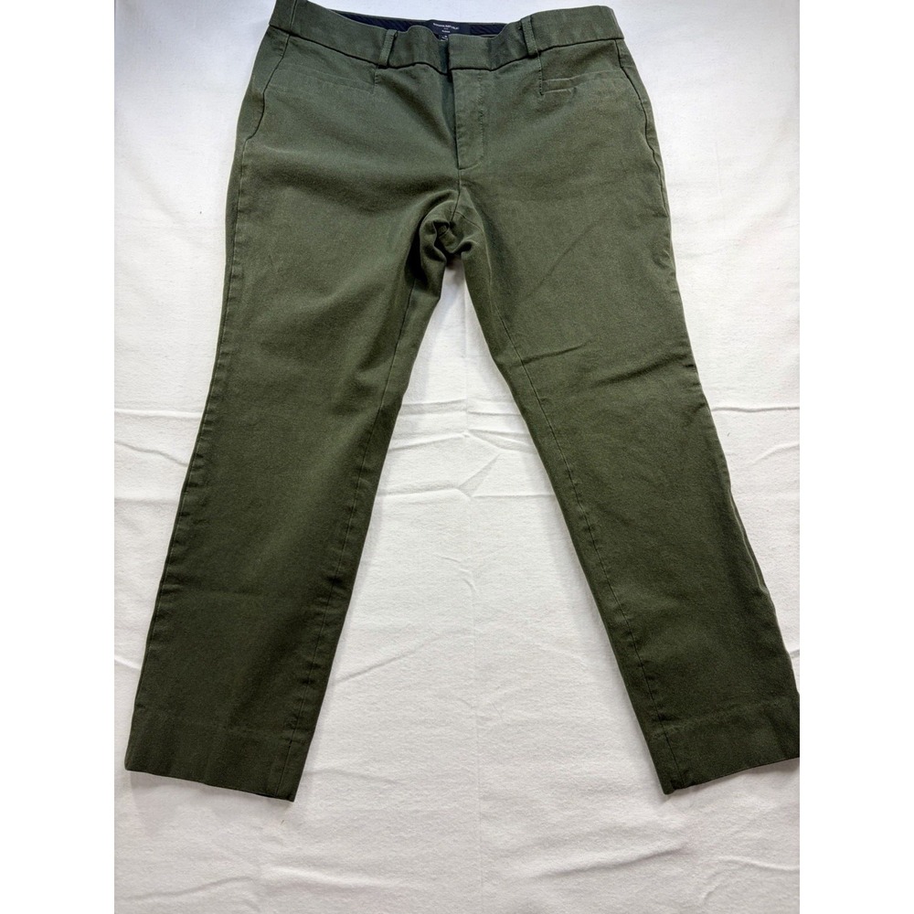 Banana Republic Women's Army Green Sloan Fit Ankle Fit Dress Pants - 8 Petite